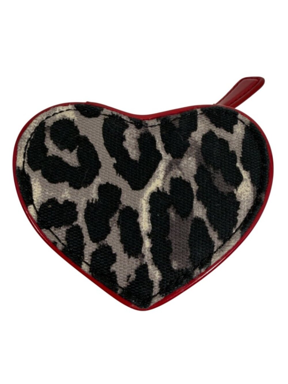 Coach Ocelot Heart-Shaped Mini Travel Jewelry Zip-Around Case Satin Pouch EUC - Picture 5 of 7